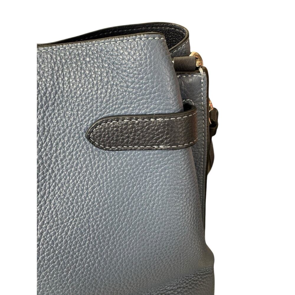 Coach CH188 Hanna Shoulder Bag Pebble Leather Crossbody Washed Chambray Blue - Picture 11 of 16